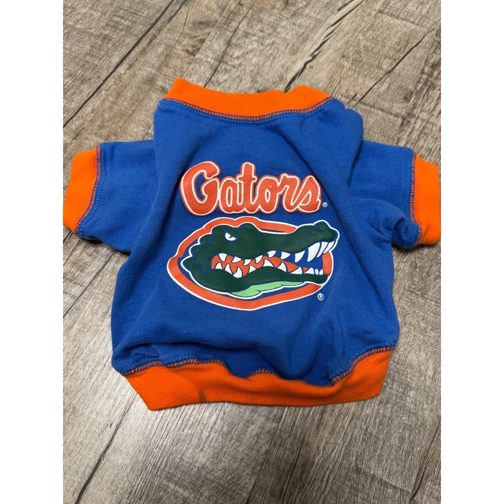Florida Gators Pet T-Shirt Blue Orange NCAA Dog Cat Shirt Small